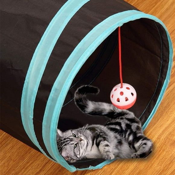 Cat Tunnel Toy 5 Way, Collapsible Cat Playhouse Pet Play Tunnel Tube - Picture 2 of 3